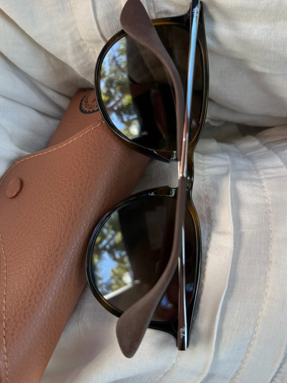 Ray-Ban Women's Brown Tortoiseshell Cat Eye Sunglasses - Polarized Lenses